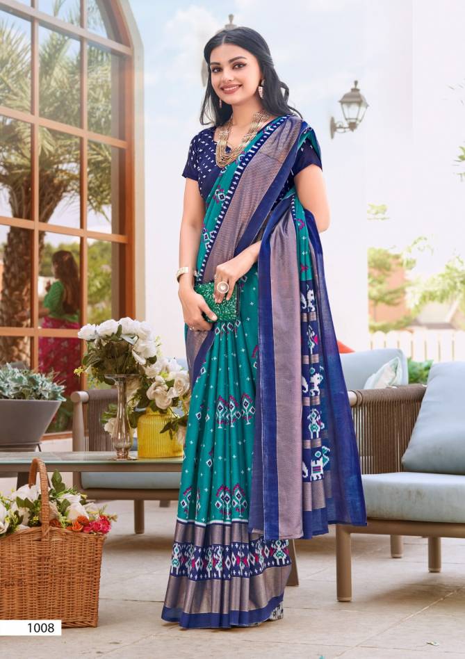 Ikkaya Patola Vol 3 By Saroj Cotton Silk Patola Printed Sarees Wholesale Shop In Surat
